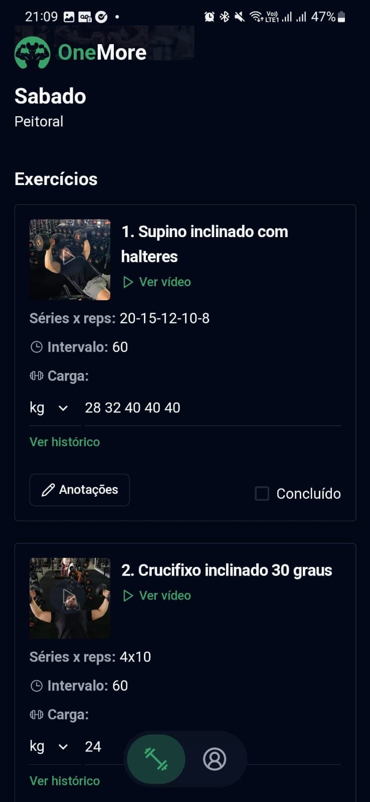 Página de exercícios